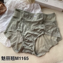 Glamour Teething Pants Woman New 2021 Burst Lace High Waist Underpants Female Pure Cotton Anti-Antibacterial Lace to collect glutes