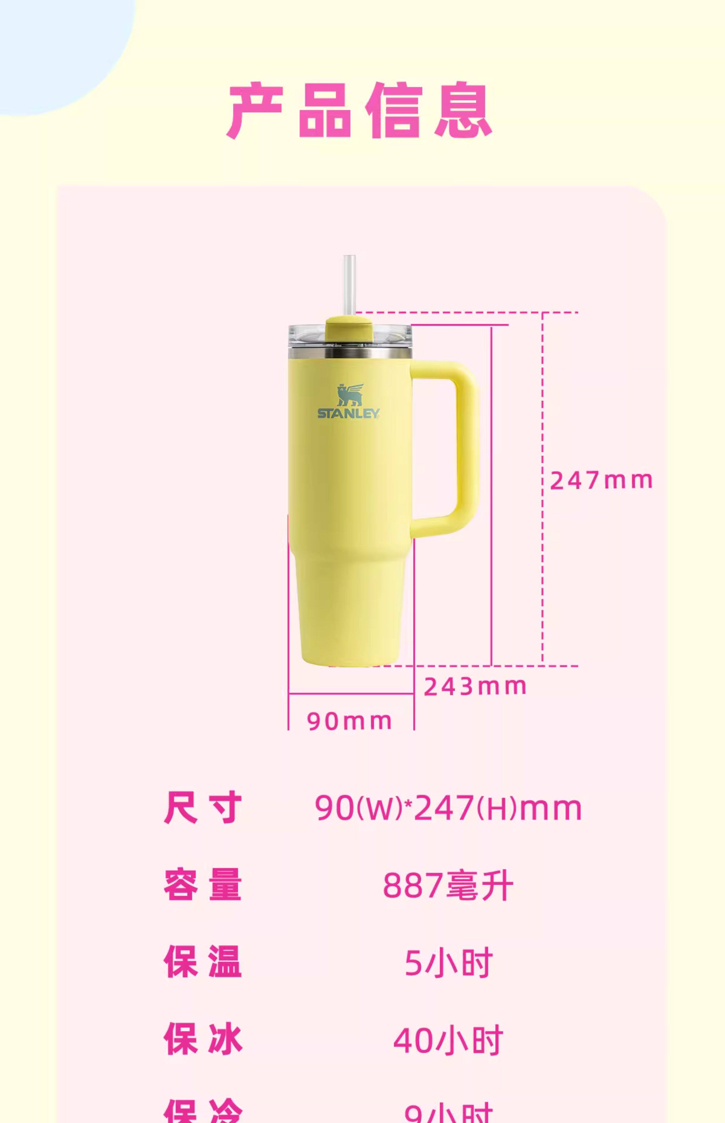 STANLEY巨无霸吸管杯保温杯办公室居家车载时尚大容量2025款新款详情17