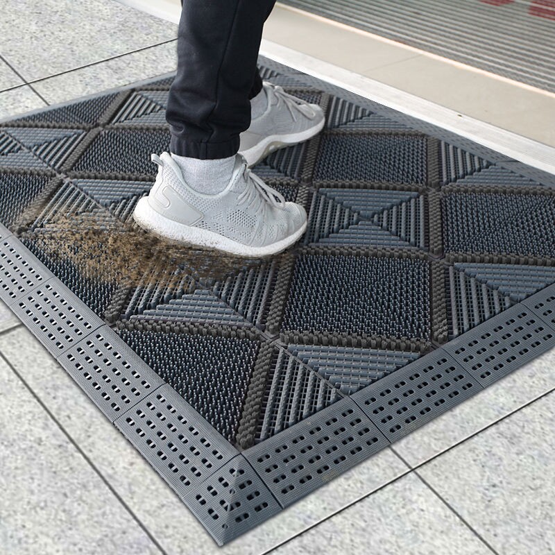 Outdoor non-slip floor mat dust removal hotel door mat splicing carpet shopping mall entry door soil door mat waterproof sun protection