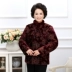 Áo trung niên nữ mùa đông mới áo cotton dày mẹ tải áo cotton cỡ lớn ngắn nhung vàng xuống đệm bông mẫu áo sơ mi cho người lớn tuổi Quần áo của mẹ