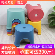 Thicken small stool plastic dwarf bench for adult bench Northern Europe non-slip small stool for childrens bench home small bench