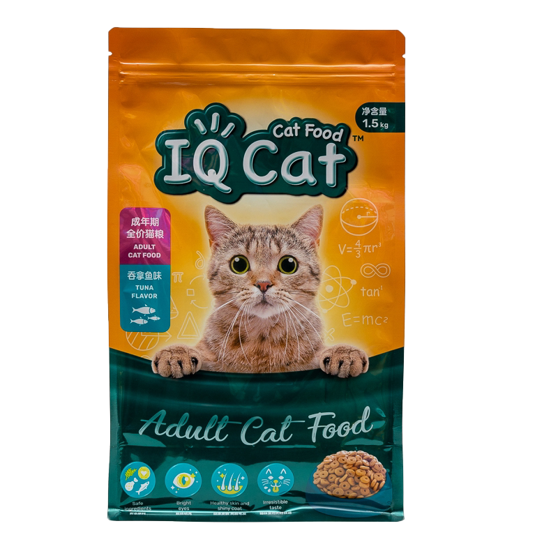 Iq Cat Smart Adult Cat Food Tuna Flavor 1.5kg Cat Main Food Natural Cat Food for Beautiful Fur and Bright Eyes Natural Food
