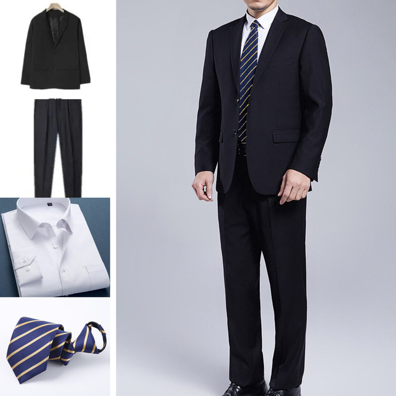 Didi Special Service Clothing Suit Three-Piece Set Vest Shirt Wool Waistcoat V-Neck Wool Sweater Cotton Jacket