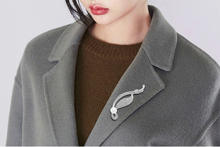 Mùi hương trâm cài đơn giản pin Nữ Hàn Quốc tối giản chứa đầy kim cương phù hợp với áo khoác trang trí phương tây ghim cài áo ngọc trai