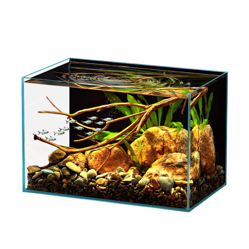 [USD 18.59] yee ultra-white glass fish tank living room small naked ...