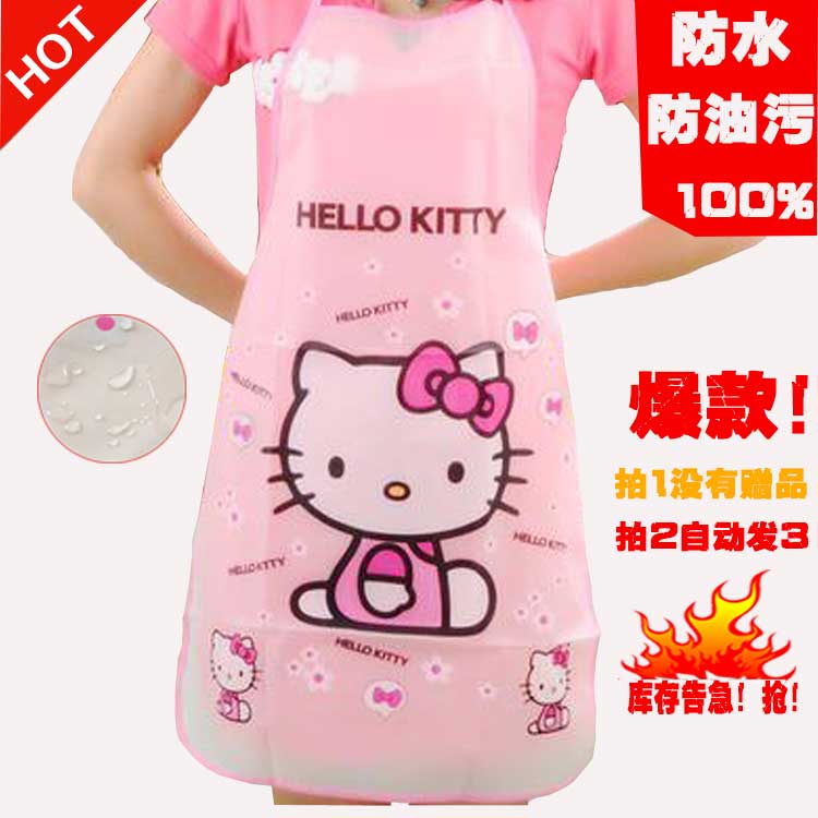 (Buy 2 send 1) Lovely Four Seasons Cartoon Apron Housework Laundry Kitchen men and women waterproof and oil-proof sleeveless apron