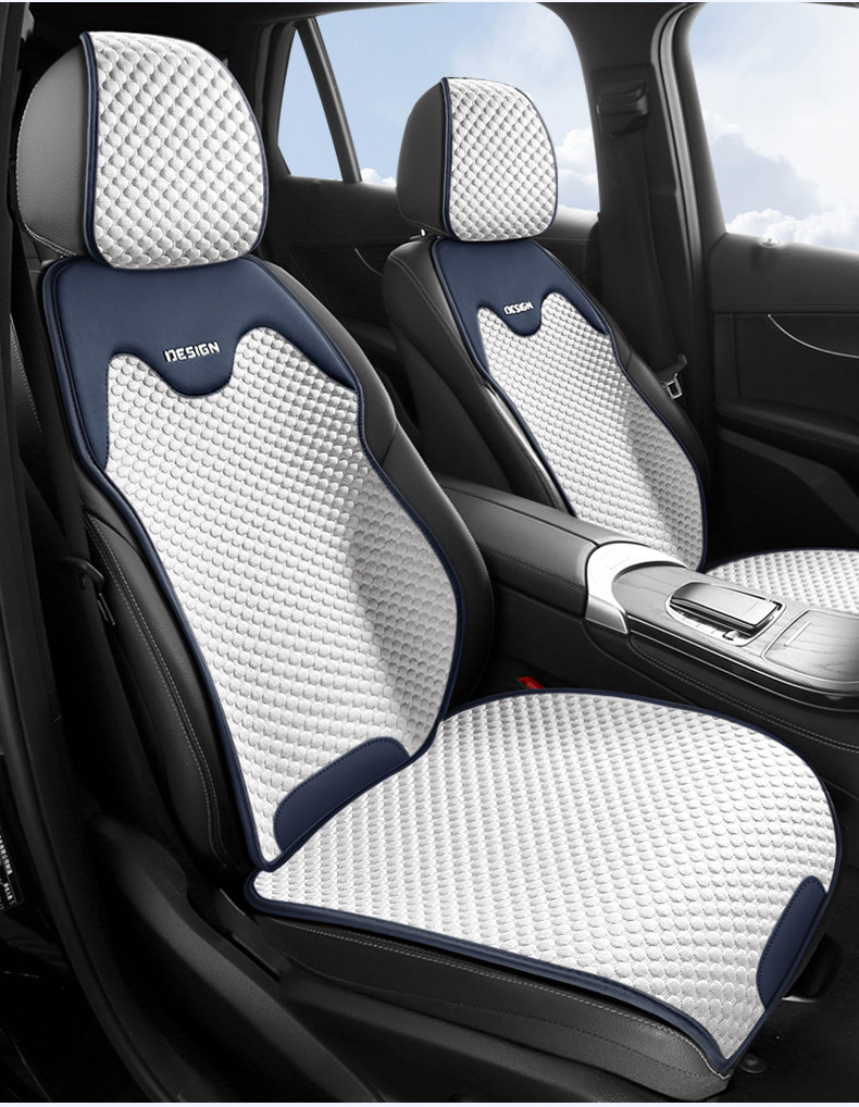 Car Seat Cushion, Universal Seat Pad for All Seasons, Summer Ice Silk Seat Cushion, Half-Pack Seat Cover in the Car, Ventilated Car Cushion