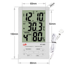 KT-905 Thermometer Indoor electronic thermometer Hygrometer Hygrometer Digital display alarm calendar