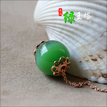 Natural and field jade pendant cat eye transport pearl pendant Russian-made jade jade pendant