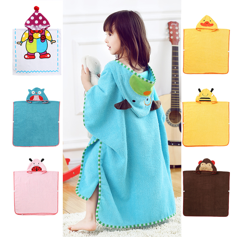 baby bath towels with cap cloak children bathrobe pure cotton water absorbent swimming towels bath special CUHK boy boy woman