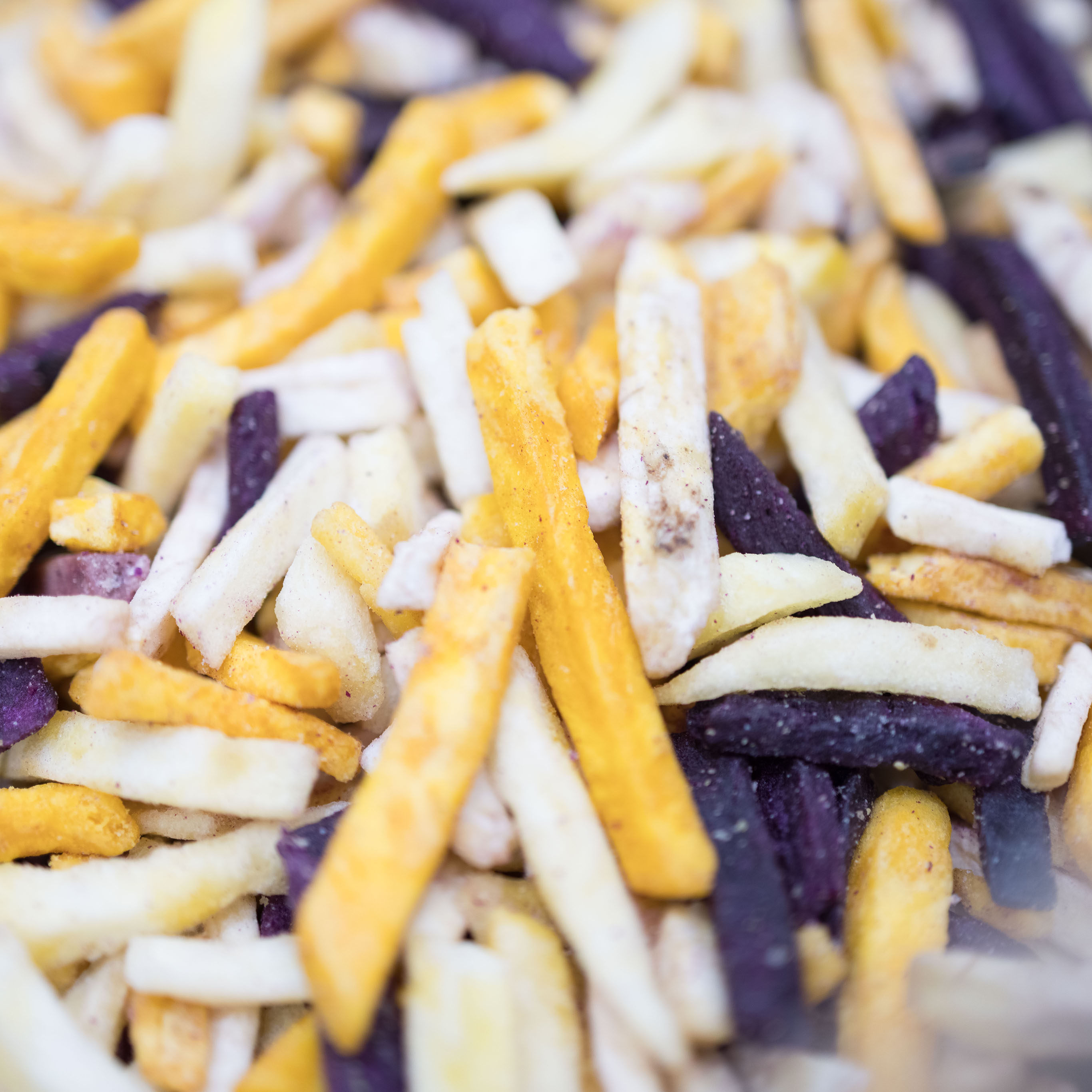 Full 2 sacks of grain on the grain Real four crispy potatoes purple fries sweet potato potato head loose weighing in bagged 170g