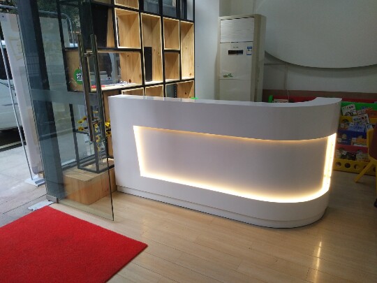 Early Teach Kindergarten Front Desk Roast Lacquer Front Desk Reception Desk Piano, Custom Corner Piano Training Bar