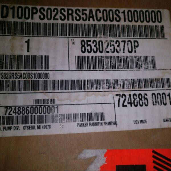 Parker Parker plunger pump PD100PS02SRS5AC00S1000000 brand new original imported in stock