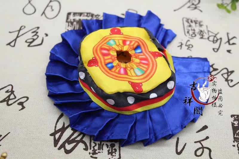 Молитвенный барабан 5件包邮佛教用品亚青手摇转经轮伞盖防尘罩 迷你裙边宝伞宝幢