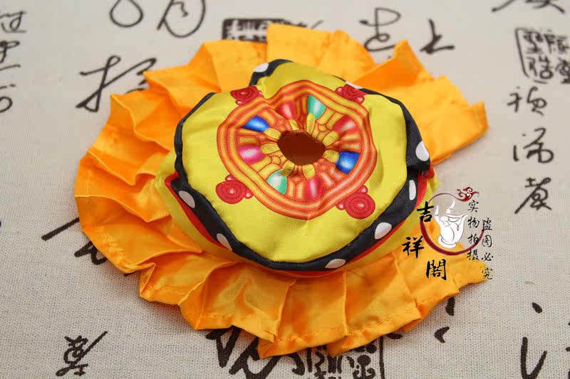 Молитвенный барабан 5件包邮佛教用品亚青手摇转经轮伞盖防尘罩 迷你裙边宝伞宝幢