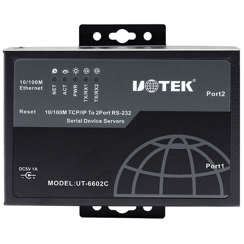 Yutai UT-6602C 2 serial port server network port to 232 232 to rj45 network port TCP to 232