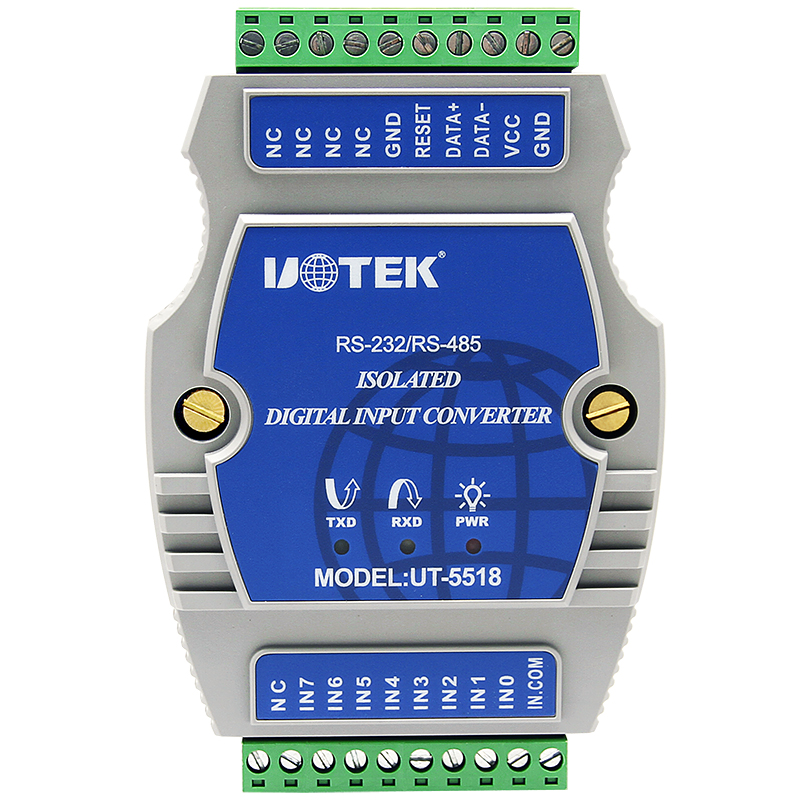 Utai UT-5518 RS485 transdigital quantity input I O controller 8 channel light isolation wet junction input