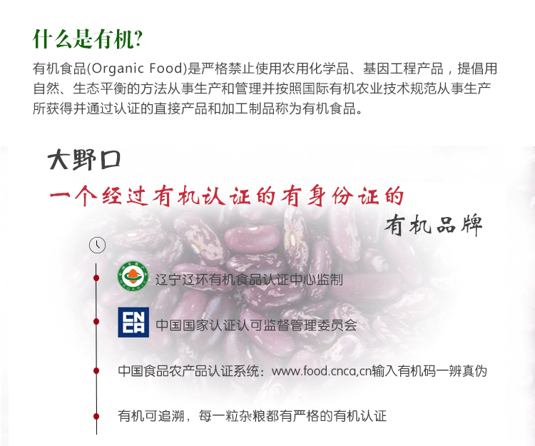 大野口有机奶花芸豆红芸豆饭豆东北杂粮花豆腰豆400g装2袋包邮 食品 保健 女装 流行女装 大野口