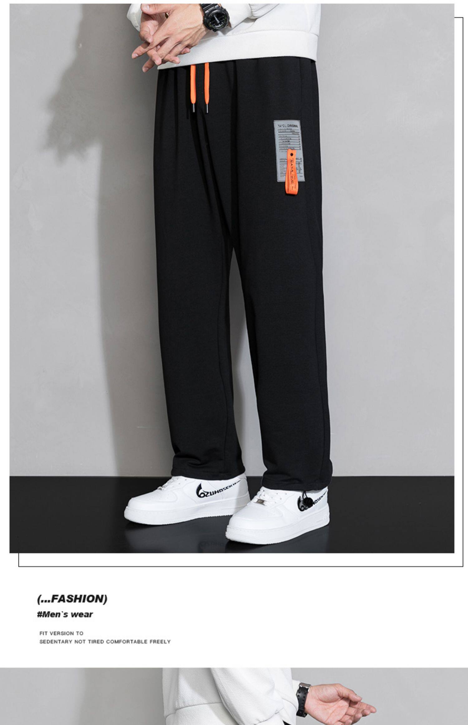 Grey sweatpants for men, Spring and Autumn new style 2022 Spring and Autumn casual long pants, trendy brand ins straight-leg pants, tight-fitting sport pants pic 19