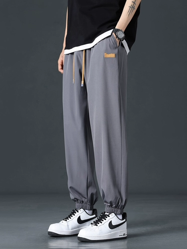 Шелковые штаны, летние тонкие спортивные повседневные брюки