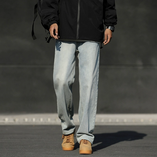 Джинсы, штаны, в американском стиле, свободный крой