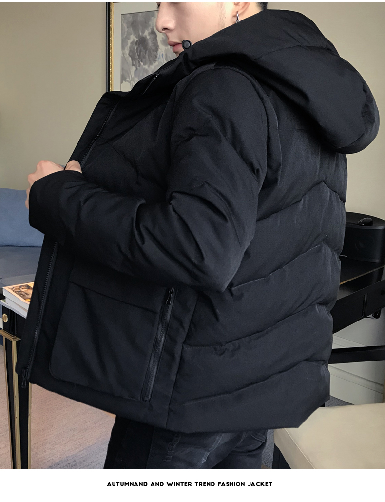Của nam giới áo khoác mùa đông xu hướng mới Hàn Quốc phiên bản của đoạn ngắn đẹp trai mùa thu và mùa đông nam xuống áo khoác bông áo khoác bông áo