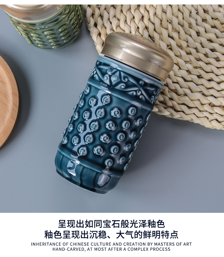 Do Tang Xuan porcelain cup small qiankun cup with single 360 ml creative business gifts custom ceramic water cup