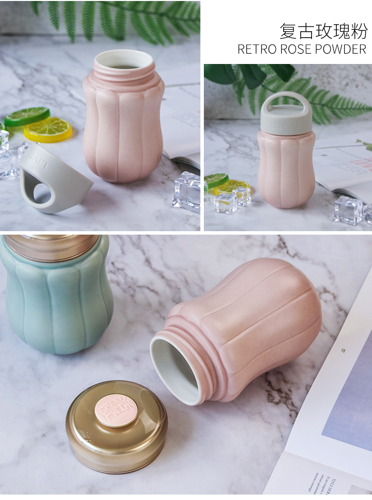 Do Tang Xuan porcelain cup pumpkin cup with single 350 ml creative ceramic lovely fairy glass cup
