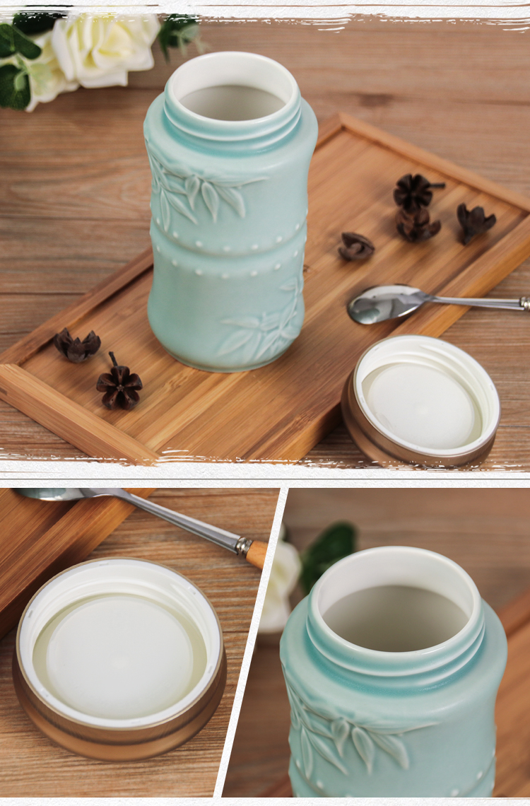 Do Tang Xuan porcelain cup authentic small bamboo to peace cup with single 370 ml creative ceramic cups water