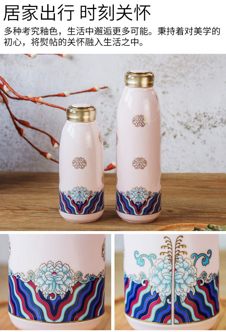 New dry Tang Xuan live porcelain the icing on the cake with a cup of monolayer with cover portable creative ceramic water cup dish deductions