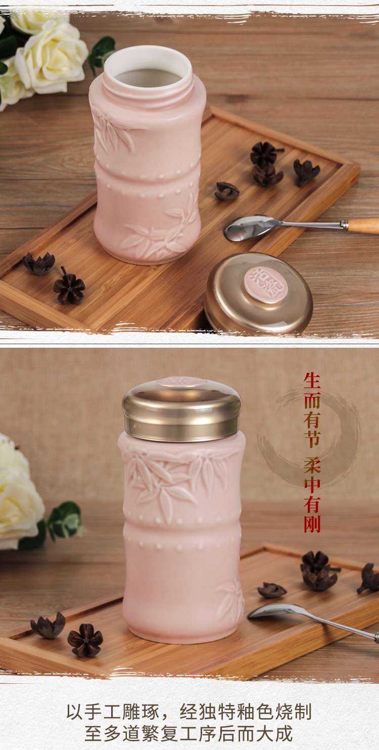 Do Tang Xuan porcelain cup authentic small bamboo to peace cup with single 370 ml creative ceramic cups water