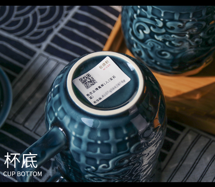 All done Tang Xuan porcelain cup high office tea cup 450 ml creative ceramic water cups with cover