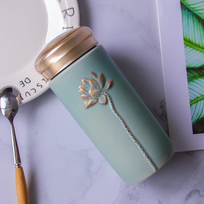 Dry Tang Xuan live China cups and gold call f lotus cup with double 300 ml glass ceramic water lotus cup