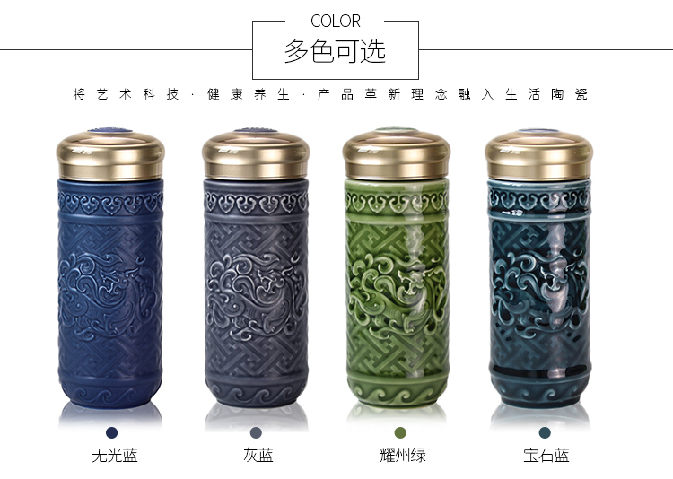 Do Tang Xuan porcelain cup ShengShiXiang dragon cup ceramics with double insulation cup business gifts cup