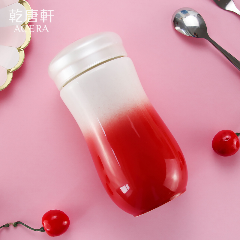 Dry Tang Xuan porcelain live sweetheart with a cup of monolayer 380 ml creative ceramic portable water cups with cover girl