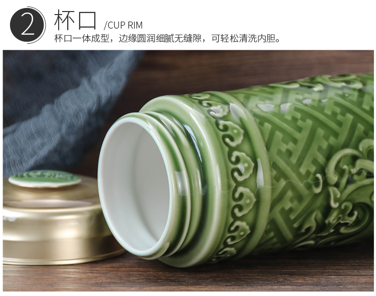 Do Tang Xuan porcelain cup ShengShiXiang dragon cup ceramics with double insulation cup business gifts cup