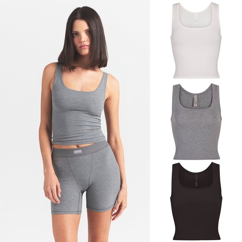 Skims Soft Lounge Tank Modal Ribbed Sleeveless Tank Top Versatile Casual Skims Soft Lounge Tank Modal Ribbed Sleeveless Tank Top Versatile Casual