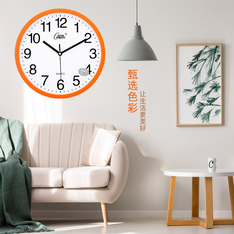 Combas 12-inch round silent movement sweep second wall clock living room creative art clock clock quartz clock