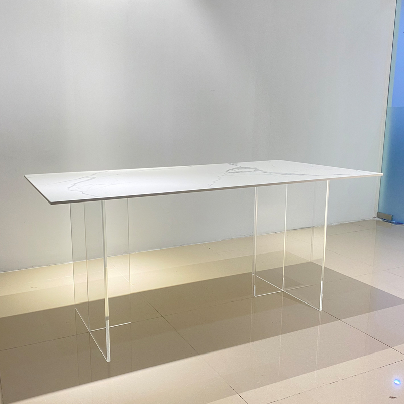 Net red rock plate table foot acrylic table foot solid wood table leg table foot bracket simple master design desktop