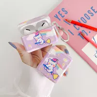 Cartoon Purple Powder Unicorn, Apple Wireless Bluetooth Hearset Shell Airpods3 Три поколения все -инкурсивное генерация AirpodPro1 2 -го поколения прилив мужской и женский Airpods Pro Soft Box Protective