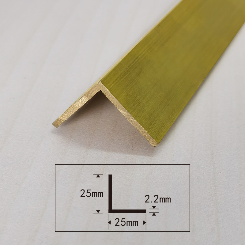 Copper strip L type edge strip 7 - font wood floor decorated copper - edge staircase step anti - slip copper bar