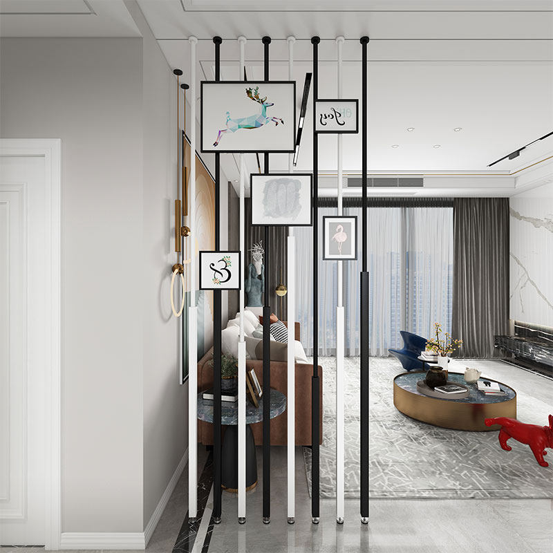 Partition Nordic Light Extravagant Creative Iron Art Living Room Decoration Creative Genguan Metal Designer Partition Screen