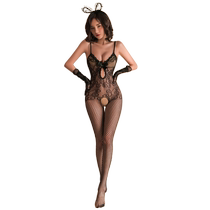 Envy sexy lingerie full body open stocking silk seductive flirting hot bed passion large size black stockings 7506