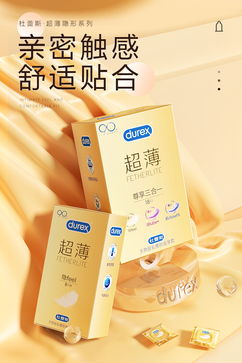 杜蕾斯 焕金三合一l 超薄避孕套  20只 图4