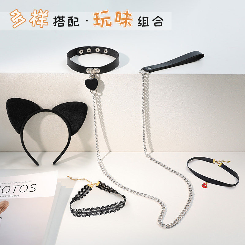 Feimu Verspielte Ohren und Halsband-Set