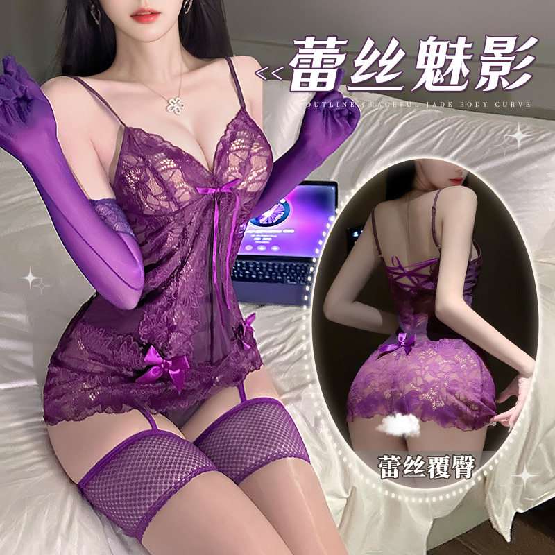 霏慕网纱性感睡裙 detail 4