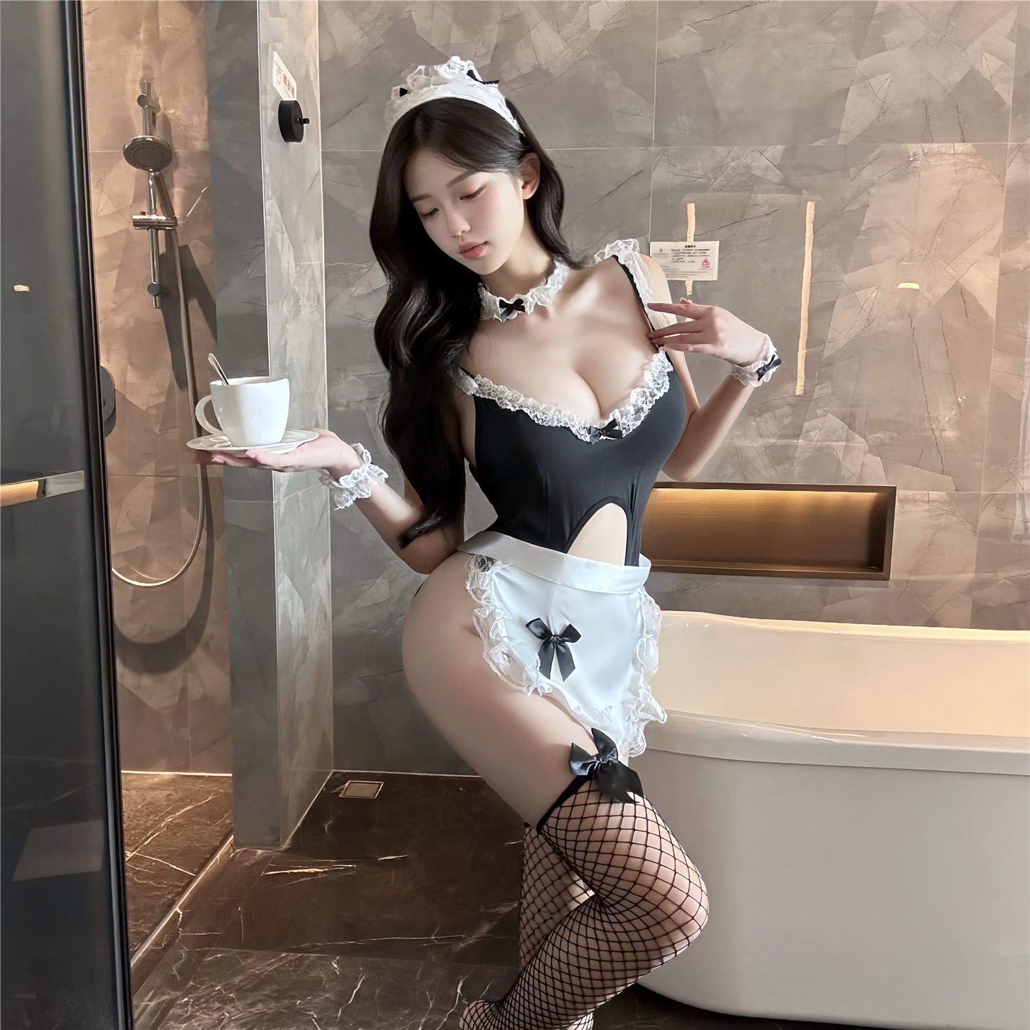 Provocative Maid Costume Playwear detail 3