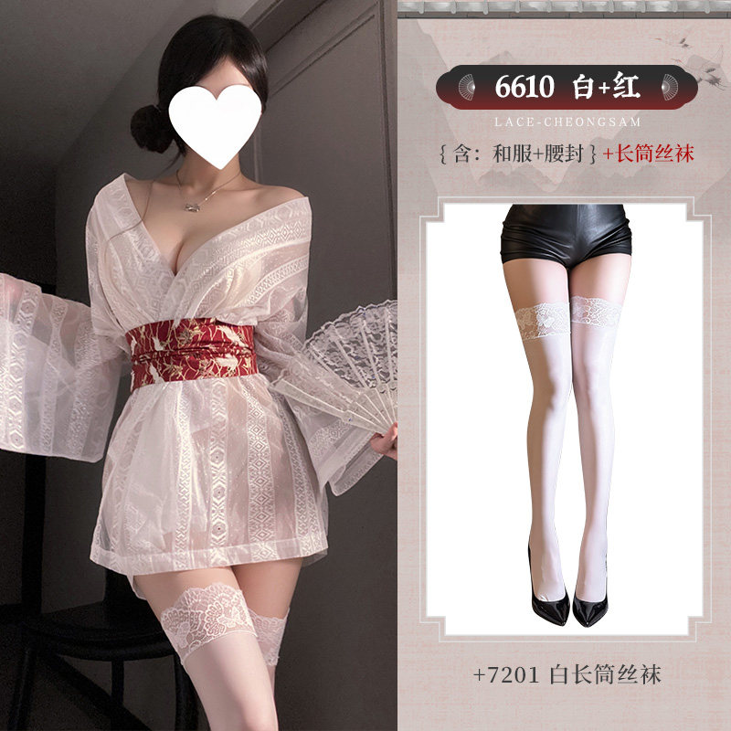 Femme Japanese-Style Lingerie - Red & White detail 7
