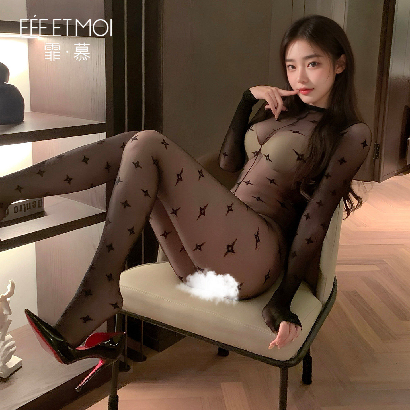 Open-Crotch Body Stocking detail 2
