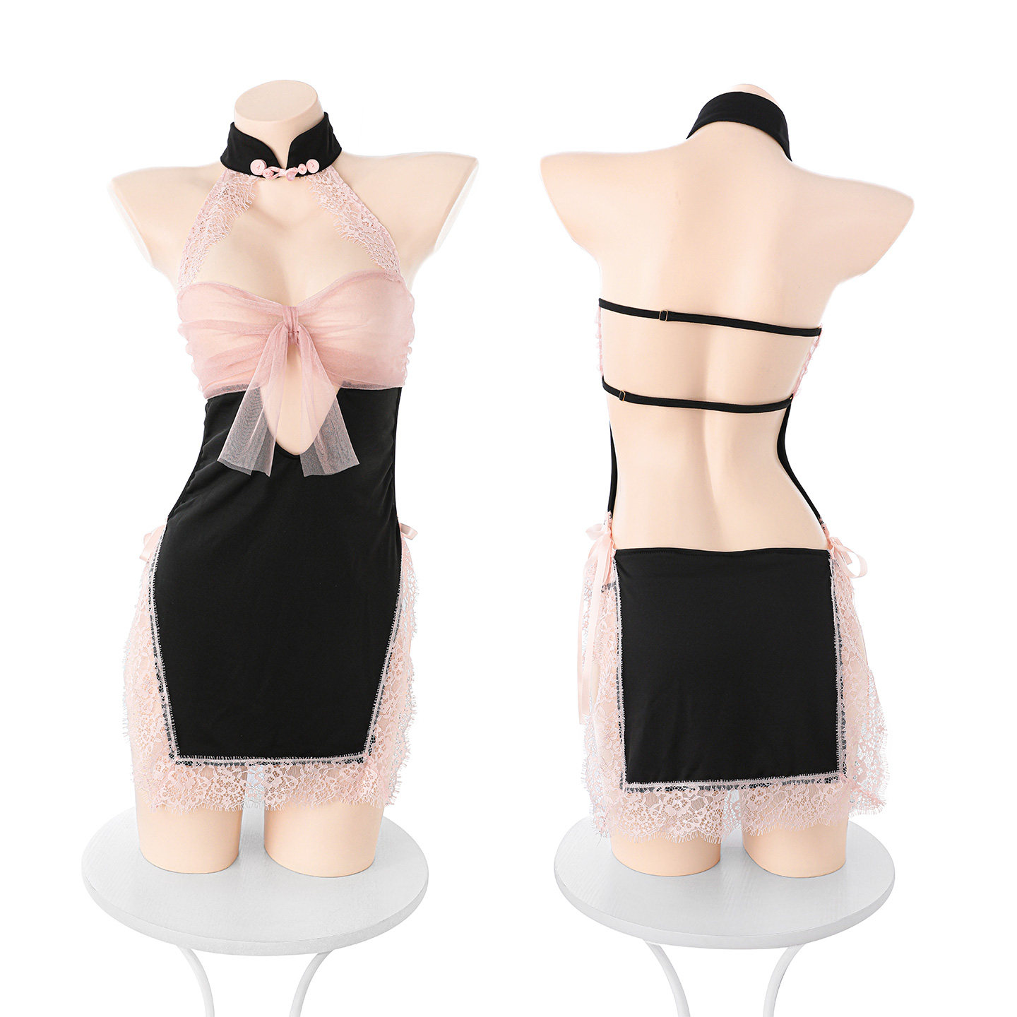 Sheer Backless Dress detail 3